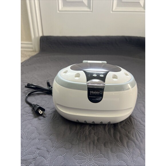 Haier Ultrasonic Jewelry, Eyeglass, Utensil, Metal ETC Cleaner White Gray Works - Picture 6 of 10